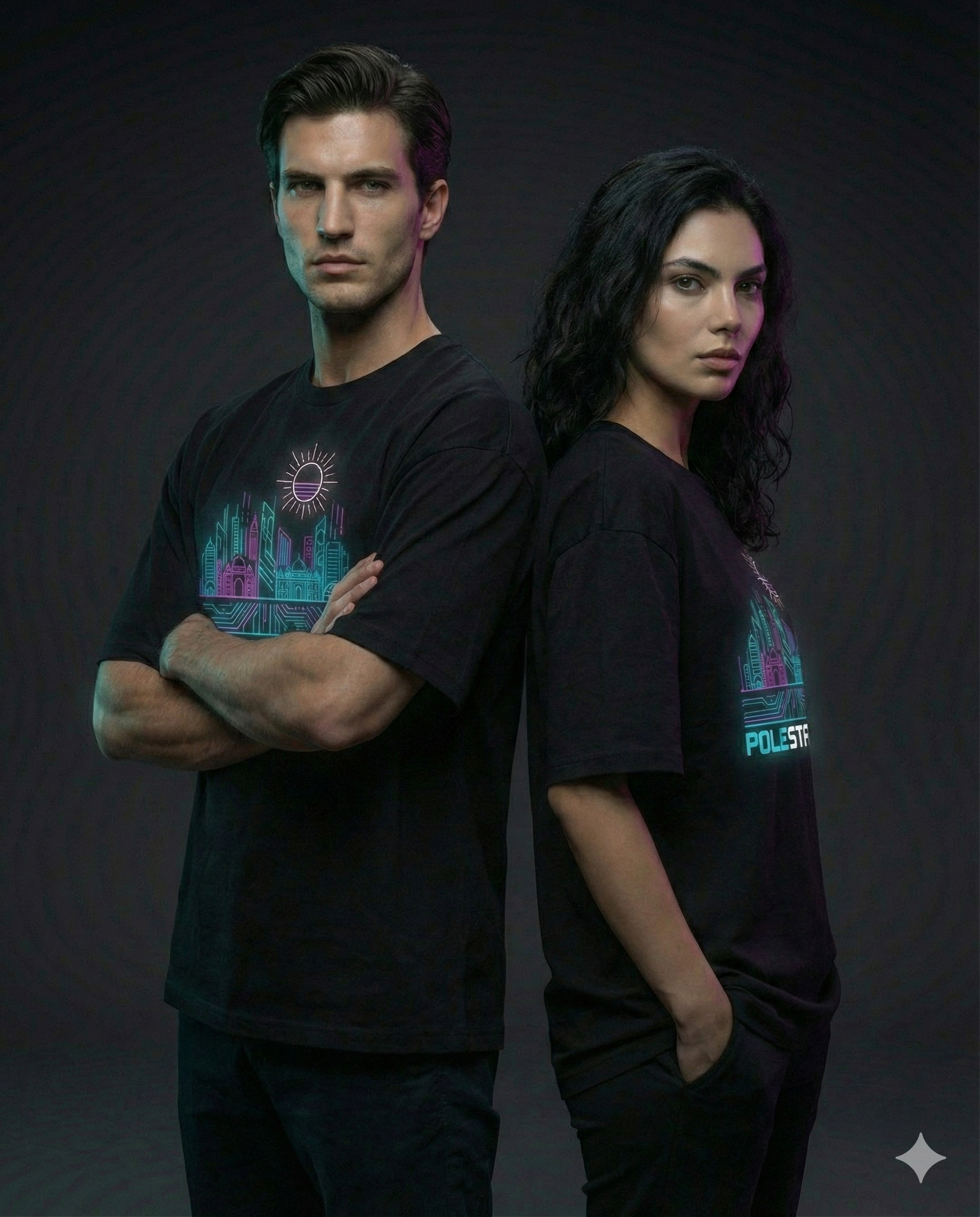 The Neon Horizon Oversized Tee