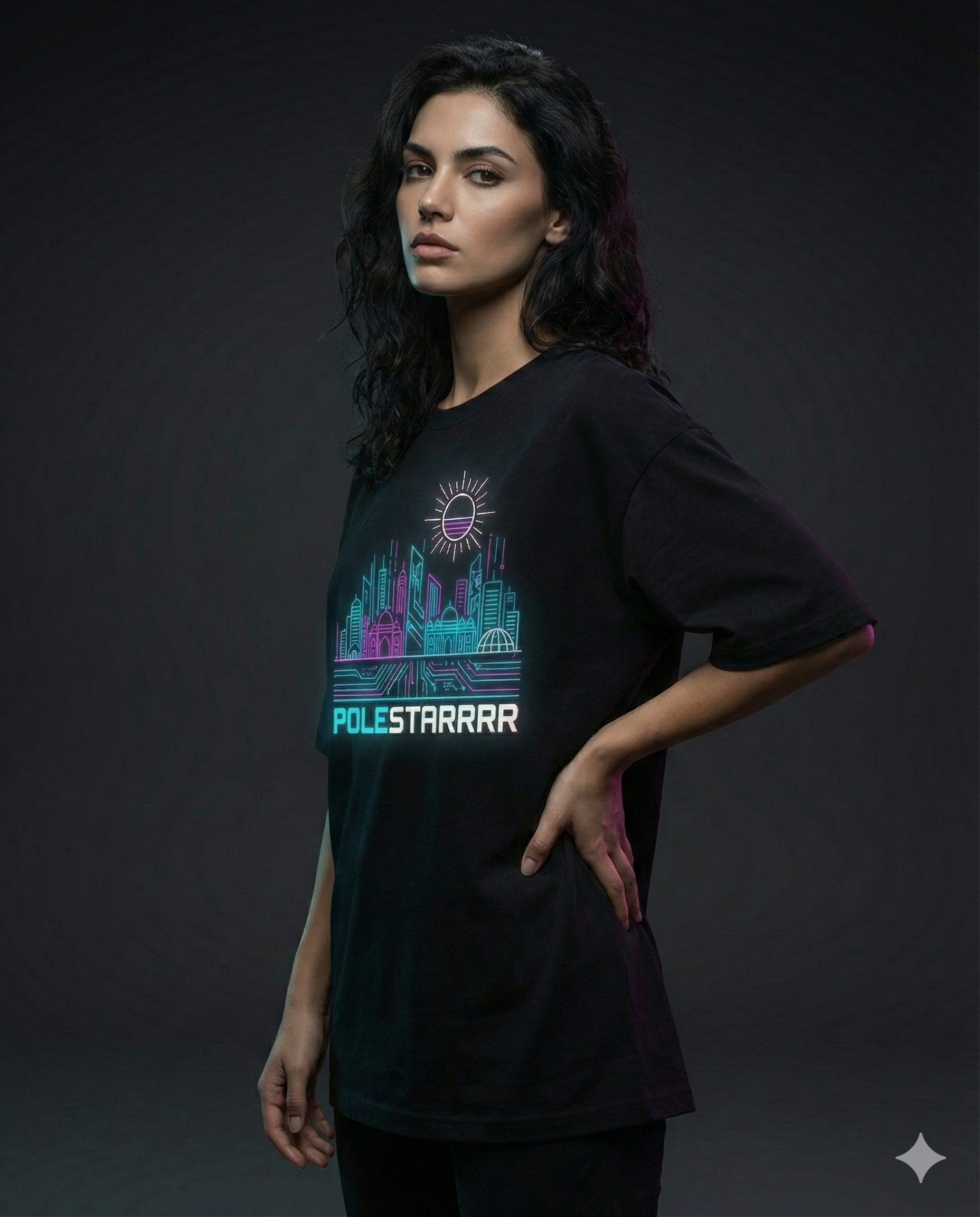 The Neon Horizon Oversized Tee