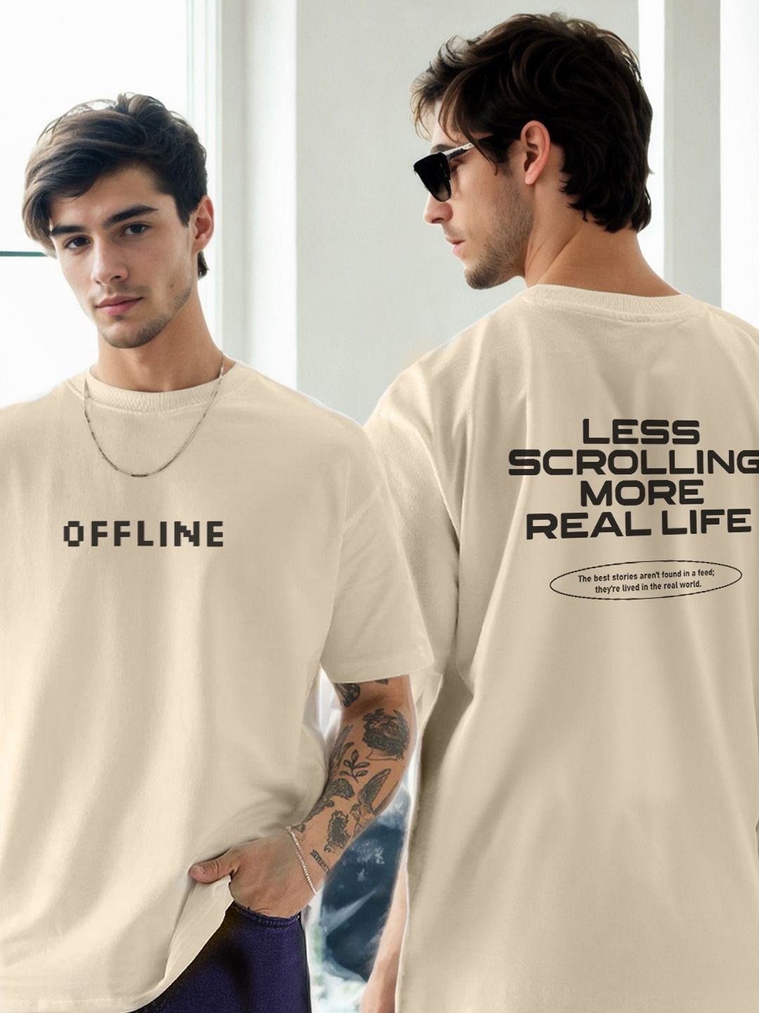 Offline Mode Oversized Tee – Digital Detox Drop