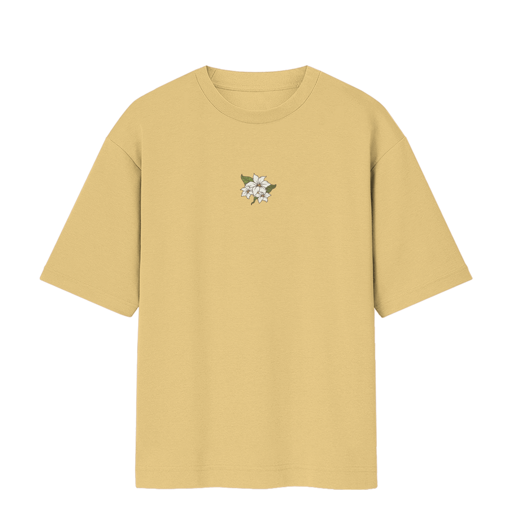 Lily Bloom Oversized Tee – Sand Beige