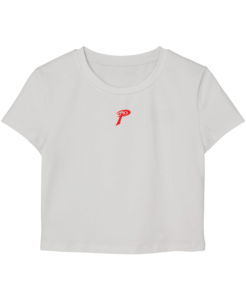 White Baby Tee Front Design