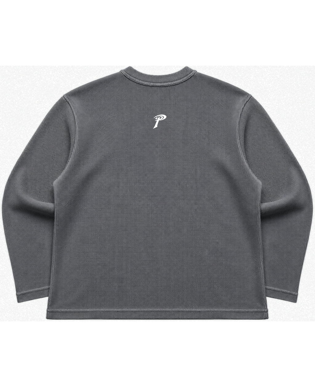 Acidwash waffle knit oversized full-sleeve Back Design