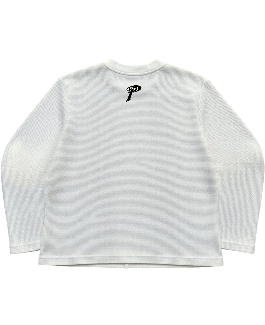 Off-white waffle knit oversized full-sleeve Back Design