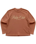 Brown waffle knit oversized full-sleeve Front Design