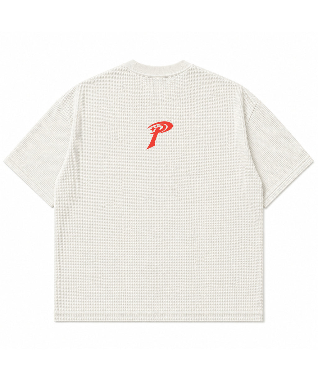 Off-white waffle boxy fit Back Design