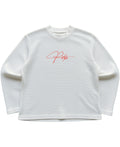 Off-white waffle knit oversized full-sleeve Front Design