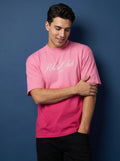 POLSTA Club Boxy Fit T-Shirt – Pink Ombre